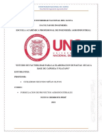 Estudio de Factibilidad para La Elaboracion de Pastas Secas A Base de Cañihua y Platano