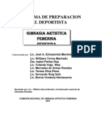 Programa de Preparacion Del Deportista: Gimnasia Artistica Femenina Femenina