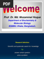 Prof. Dr. Md. Mozammel Hoque: Department of Biochemistry & Molecular Biology BSMMU, Dhaka, Bangladesh