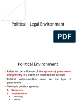 Political - Legal Environment