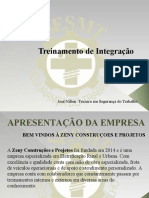 Treinamento de Integração Segurança Do Trabalho