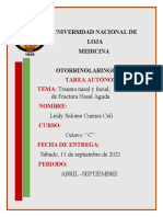 Trauma Nasal y Facial, Reducción de Fractura Nasal Aguda