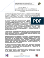 Comunicado No.9 Junta Directiva Nacional Anebre