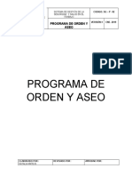 Programa de Orden y Aseo