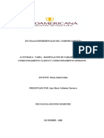 Actividad 6 - Manipulación de Variables Entre El Condicionamiento Clasico y Condicionamiento Operante