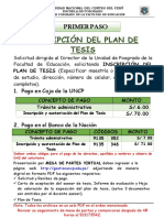 Paso 1 Inscripción de Plan de Tesis