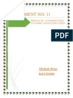 PMC Module 11 Assignment MISBAH IBRARl Roll D16007