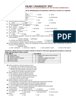 English 7 Diagnostic Test 1st Quarter