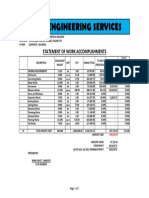 M & M Engineering Services: Statement of Work Accomplishments