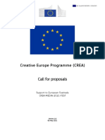 Creative Europe Programme (CREA) Call For Proposals: Support To European Festivals CREA-MEDIA-2021-FEST