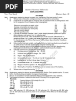 Cost Accounting Section-A: 3rd Semester