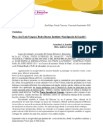 Carta Abierta Al Festival Nuestras Voces para El Niño Jesus 2021