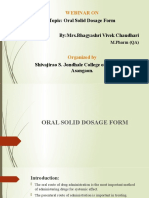 Oral Solid Dosage Form (OSD)