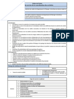 Fiche de Poste Chef de Service de La Coordination Des Activités