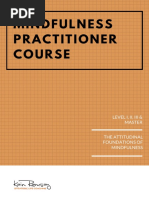 Mindfulness Practitioner Course: Level I, Ii, Iii & Master The Attitudinal Foundations of Mindfulness