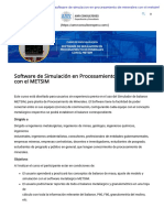 Software de Simulación en Procesamiento de Minerales Con El METSIM - AMV CONSULTORES