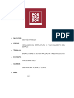 Ensayo Sobre La Decentralización y Regionalización