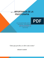 La Importancia de La Psicoterapia y Sus Abordajes - MARY ANCO