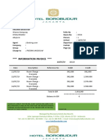 Receipt Hotel Borobudur Jakarta