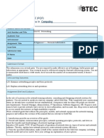 Assignment Brief - BTEC (RQF) Higher National Diploma in Computing