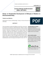 Essay On Sustainable Development of Ethiopia in Relation To Environmental Policy