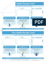 Recipe Template For Tiny Habits