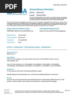 Airworthiness Directive: Design Approval Holder's Name: Type/Model Designation(s)