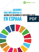 Recomendaciones para Implementar La Agenda 2030 en España