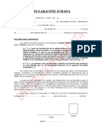 Declaracion Jurada de Lote