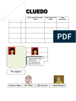 Cluedo Worksheet Fun Activities Games Games Icebreakers - 83839