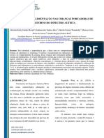 A Influência Da Alimentação Nas Crianças Portadoras de Autismo