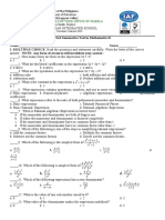 1ST Summative Test Math8