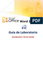 Manual de Microsoft Word 2016 - Encabezado - Pie - Pagina PDF