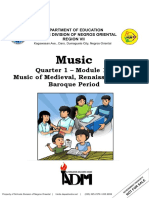 Music: Quarter 1 - Module 1a: Music of Medieval, Renaissance and Baroque Period