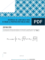 Intervalo de Confianza para Estimar La Proporción Poblacional