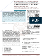 Design and Analysis of Pressure Die Casting For Door Handle