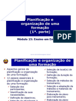 Modulo 15 Aula 3 1a. Parte Planificacao e Organizacao Formacao