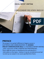 Advance English Communication Skills: Techinical Report Writing