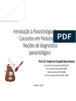 Introdução À Parasitologia Humana Conceitos em Parasitologia Noções de Diagnóstico Parasitológico