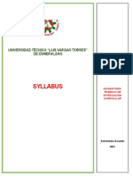 Syllabus Trabajo de Integración Curricular