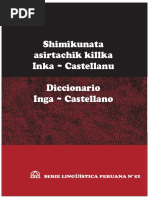 Diccionario Inga (Quechua, Pastaza) - Castellano