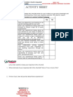 Activity Sheet Module 1 - Lesson 1