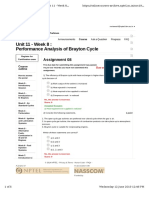 Unit 11 - Week 8: Performance Analysis of Brayton Cycle: Assignment 08