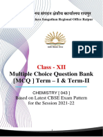 Multiple Choice Question Bank (MCQ) Term - I & Term-II: Class - XII