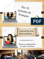 Tes 10 Minutes de Français - Grammaire A1.1 Se Présenter