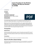 Password Recovery Procedure For The Wireless LAN Controller Module