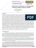 Influence of Peer Domain Factors On Substance Use Among Female Students at The Nairobi and Thika Campuses of KMTC