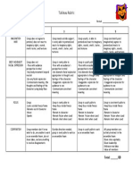 Tableau Rubric