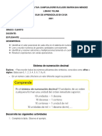 Guía de Matematicas Cuarto No. 2