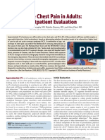 Acute Chest Pain in Adults: Outpatient Evaluation: Approximately 1%